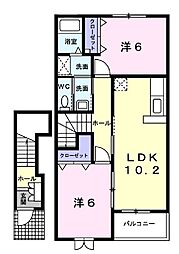 ケンブライト 2LDKの間取図画像