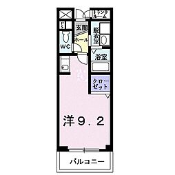 ファウンダーオブティー ワンルームの間取図画像