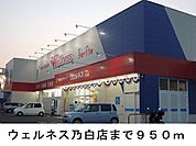 【ドラッグストア】ウェルネス乃白店まで950ｍ