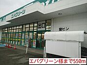 【スーパー】エバグリーン様まで550ｍ