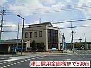 【銀行】津山信用金庫様まで500ｍ