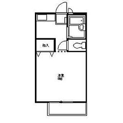 グリーンハイツ茂林寺 1階1Kの間取り