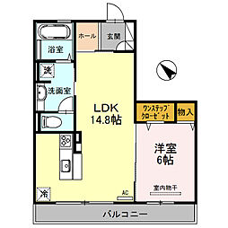京阪宇治線 木幡駅 徒歩10分の賃貸アパート 3階1LDKの間取り