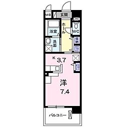 ニコル ワンルームの間取図画像
