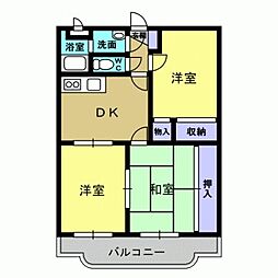 ユーミー片山 1階3DKの間取り