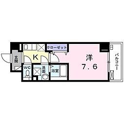 グレイスフォレスト 1Kの間取図画像
