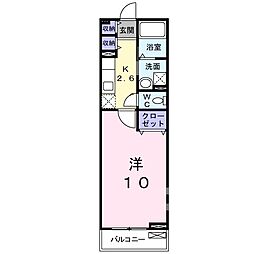 シャロル・白山 1Kの間取図画像