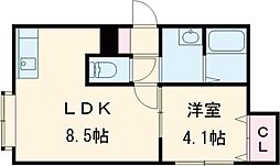 ステーションフロント 1LDKの間取図画像