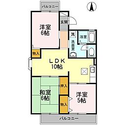 ハイツエテルナビュー 3LDKの間取図画像