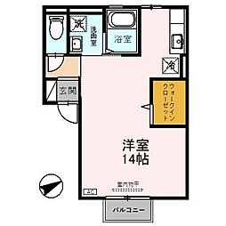 エクセレント ワンルームの間取図画像