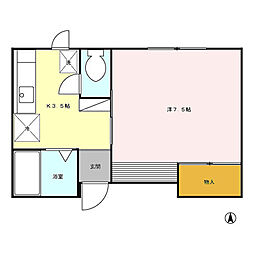 メイユール千羽　Ａ 1階1Kの間取り