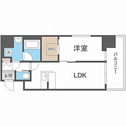 La Douceur天満 12階1LDKの間取り