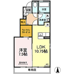 アステージ松並 1LDKの間取図画像