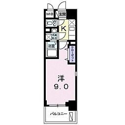 ラルーチェ 1Kの間取図画像