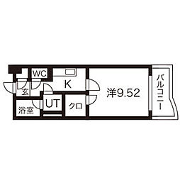 シェーンブルク 1Kの間取図画像