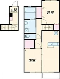 ラ・グランディール 2LDKの間取図画像