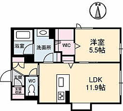 シャーメゾンべレオ西桜町 1LDKの間取図画像