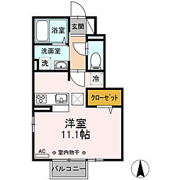 メゾン・ド・SaSaA ワンルームの間取図画像