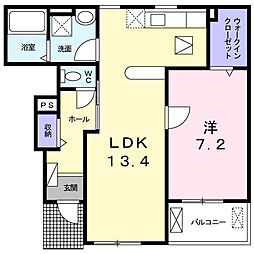ソレイユ 1LDKの間取図画像