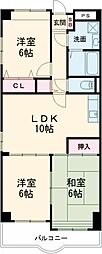 センターロイヤル 3LDKの間取図画像