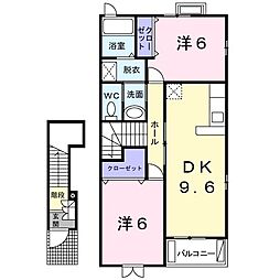 セレーノ 2DKの間取図画像