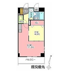ベルフォート21 1LDKの間取図画像