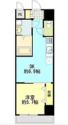 リデアル顕徳 1DKの間取図画像