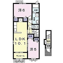 アート・ルミナーレ 2LDKの間取図画像