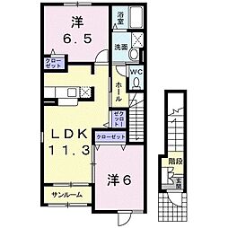 間取図画像 2LDK