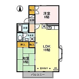 グリーンパラシオン5 2LDKの間取図画像