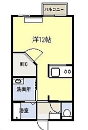 アダージオ 1Kの間取図画像