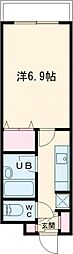 コート新屋敷 1Kの間取図画像
