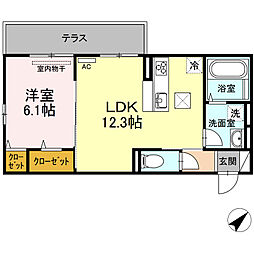 ネクサス黒髪アベニュー 1LDKの間取図画像