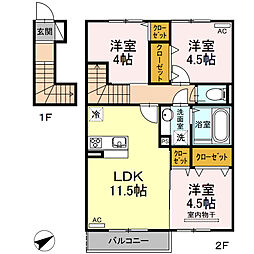 プレジオ 3LDKの間取図画像
