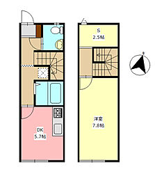ケインズ・マツバセ 1階1SDKの間取り