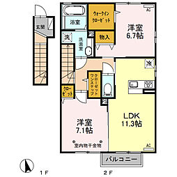 間取図画像 2LDK