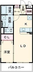 CoatAvenue 1LDKの間取図画像