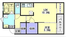 AVALON2 1LDKの間取図画像