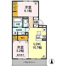ミーテ3 2LDKの間取図画像