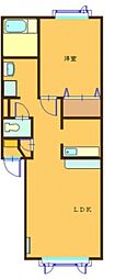 ドリームハイツ2 1LDKの間取図画像