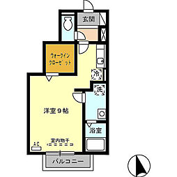 コンフォート高山 ワンルームの間取図画像