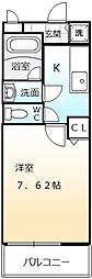 クレシェンテ老松 1Kの間取図画像