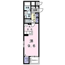 グラード ワンルームの間取図画像