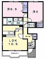 セイラン 2LDKの間取図画像