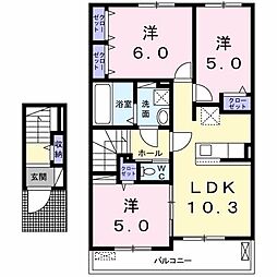 シャトードゥレーヴ2 3LDKの間取図画像