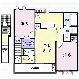 ブルー・プラージュ 2LDKの間取図画像