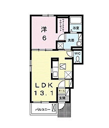 アルバーダ・K5 1LDKの間取図画像