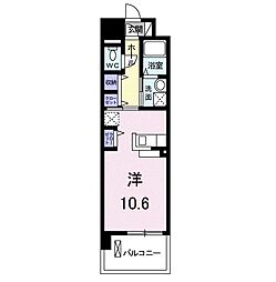 レジデンス西川 ワンルームの間取図画像