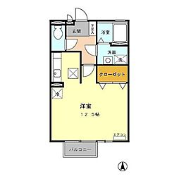 リヴィエール ワンルームの間取図画像