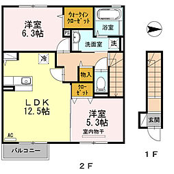 ヴィオーラ 2LDKの間取図画像